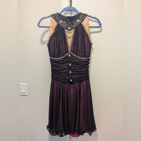US Icewear Figure Skating synchro/ice dance dress adult M-L - Picture 1 of 4